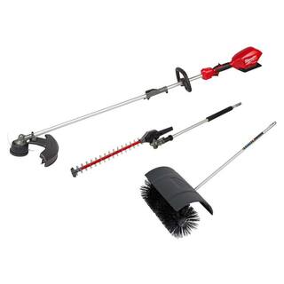 MW M18 FUEL 18V Lithium-Ion Brushless Cordless QUIK-LOK String Grass Trimmer wBristle Brush  Hegde Trimmer Attachments 2825-20ST-49-16-2741-49-16-2719