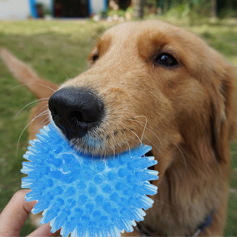 HOTBEST 3Pcs Dogs Chew Spiky Ball Soft TPR Squeaky Dog Ball Toys Floatable Dog Pool Toy Reduce Anxiety Toss Fetch Toys for Boredom Teeth Cleaning Dog Chew Toys Interactie for Small and Medium Dogs