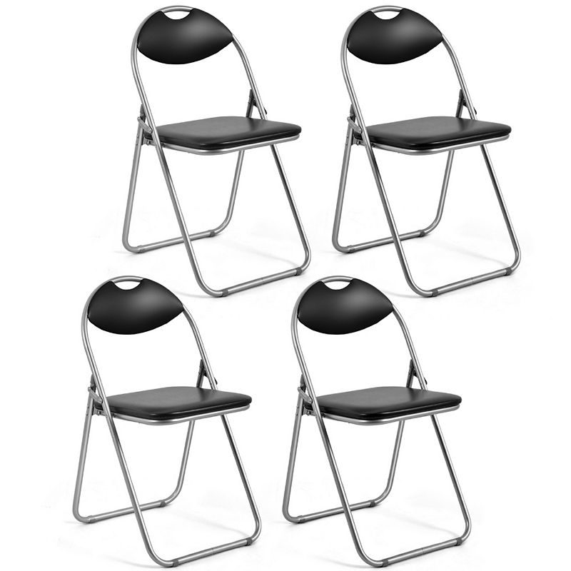 Portable U-Shape Folding Dining Chairs Set with Carrying Handles-Set of 4