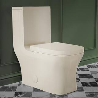 Swiss Madison Concorde 1-piece 1.11.6 GPF Dual Flush Square Toilet in Bisque SM-1T106BQ