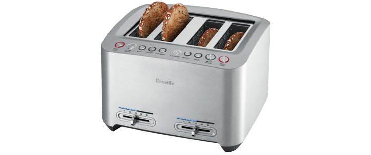 Breville Die-Cast Silver 4-Slice Smart Toaster