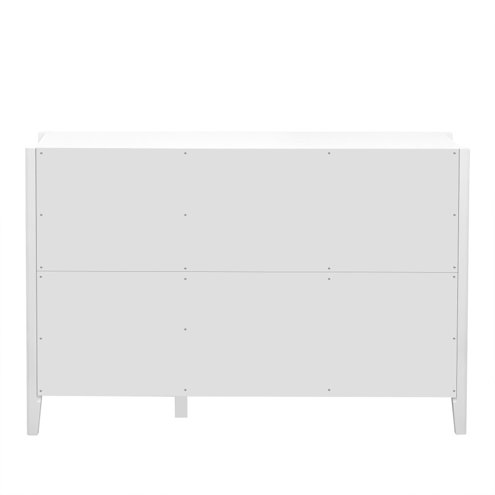 Featured Three door Storage Cabinet with Metal Handles  Modern Buffet Sideboard Cabinet with Classic Golden Handles