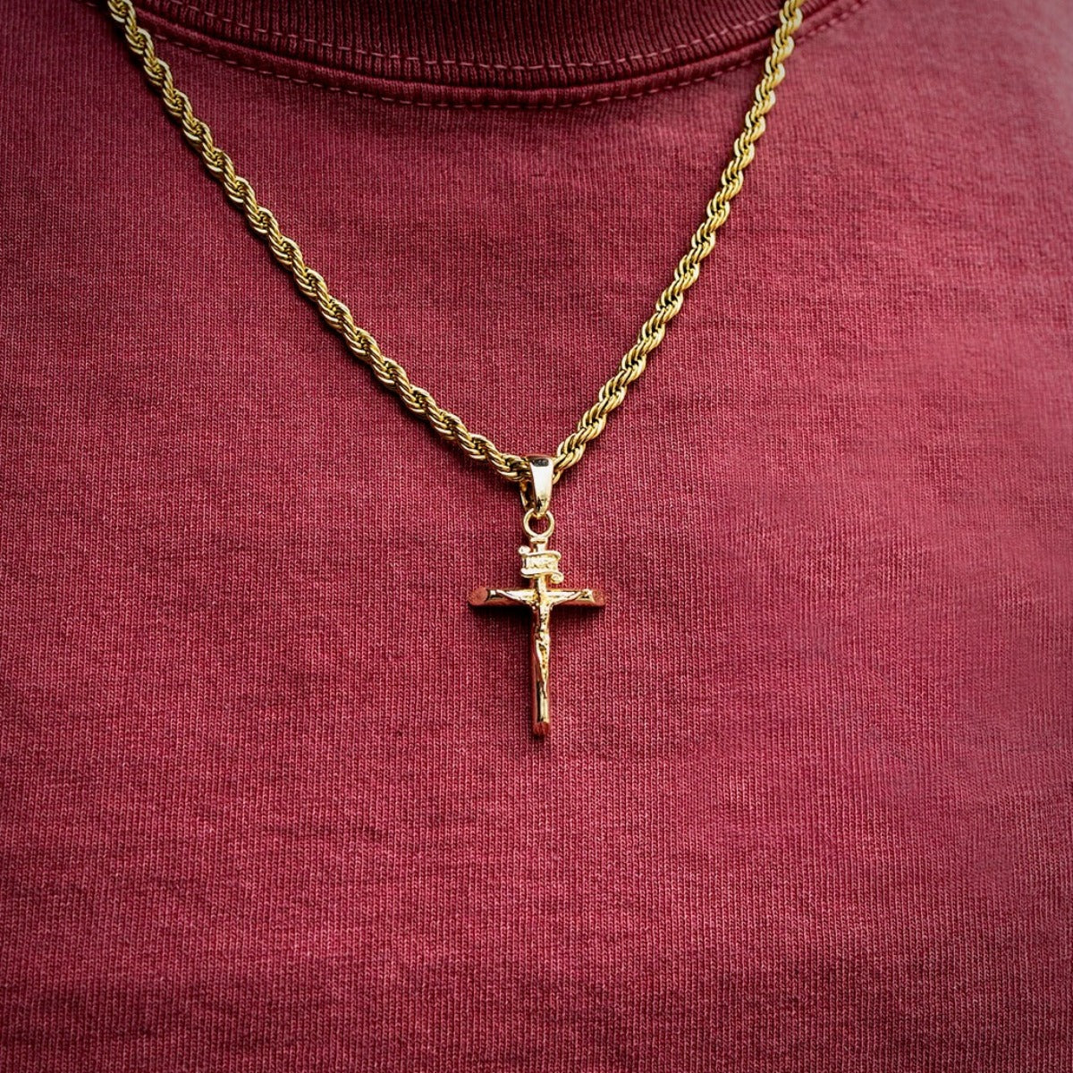 Crucifix in Yellow Gold