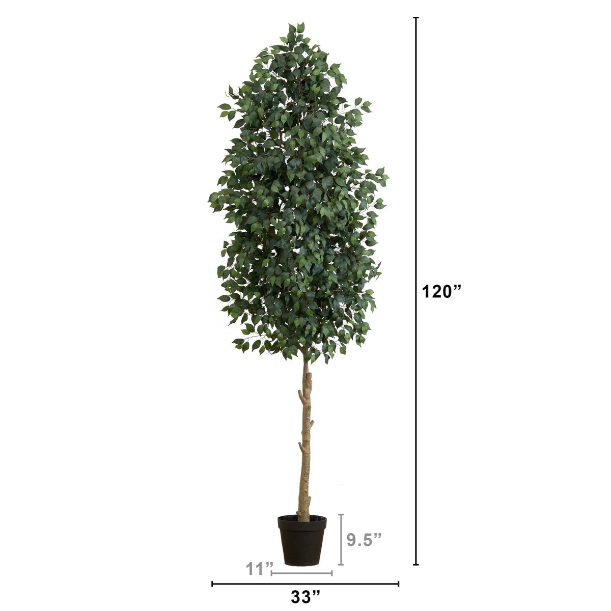 10' Faux Ficus Tree | Lifelike Indoor Tree – Ed's Plant Shop