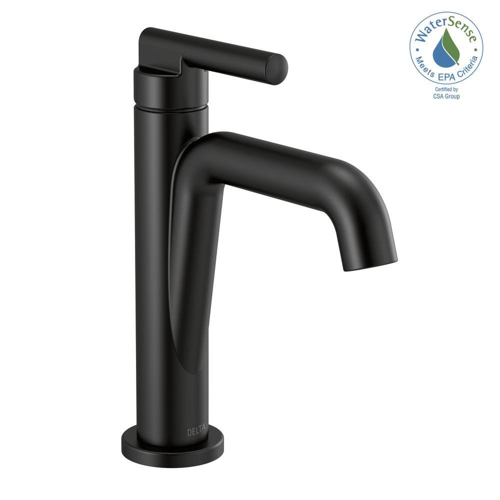 Delta Nicoli Single Hole Single-Handle Bathroom Faucet in Matte Black 15849LF-BL