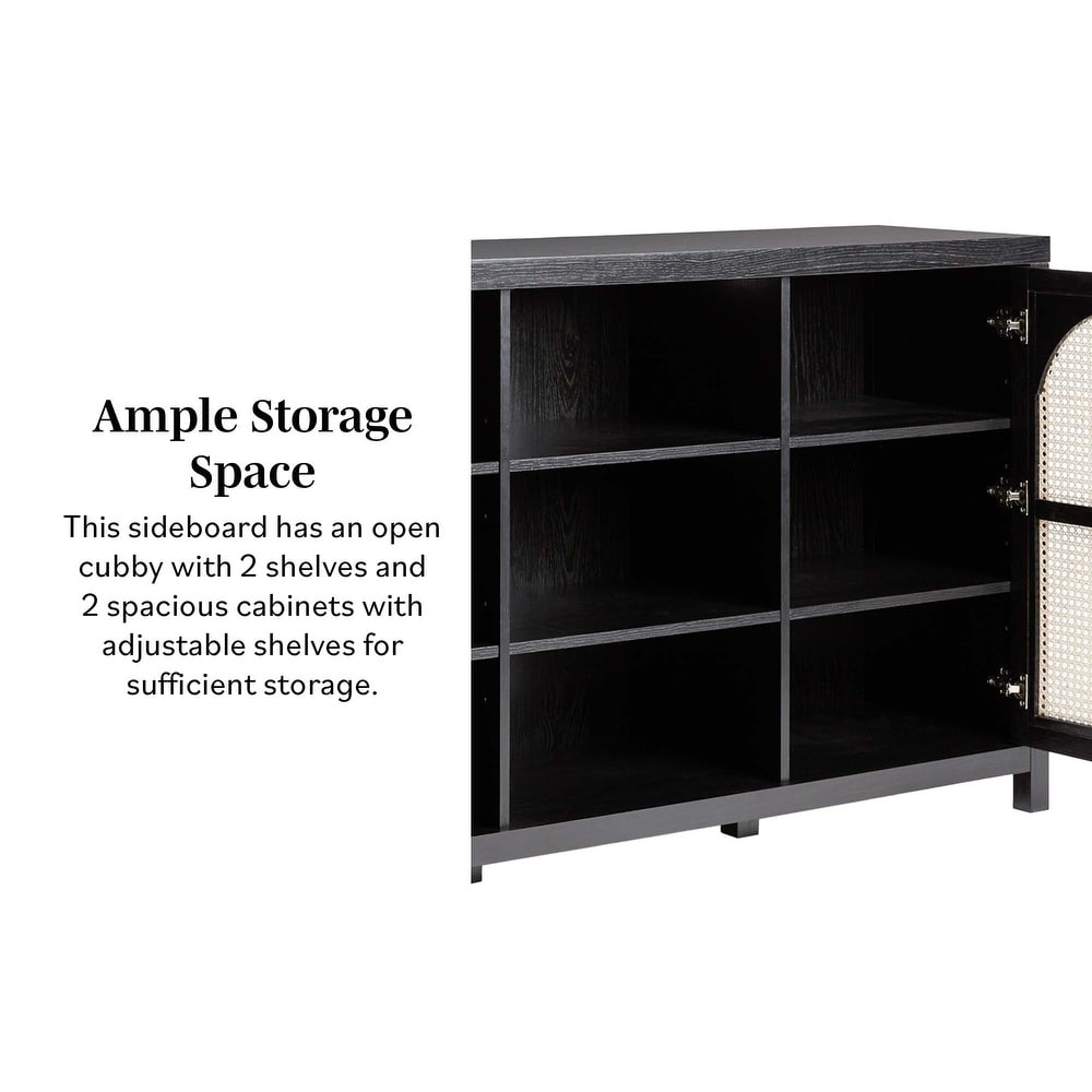Middlebrook Designs 2 Door 58 inch Sideboard with Arched Rattan Panels