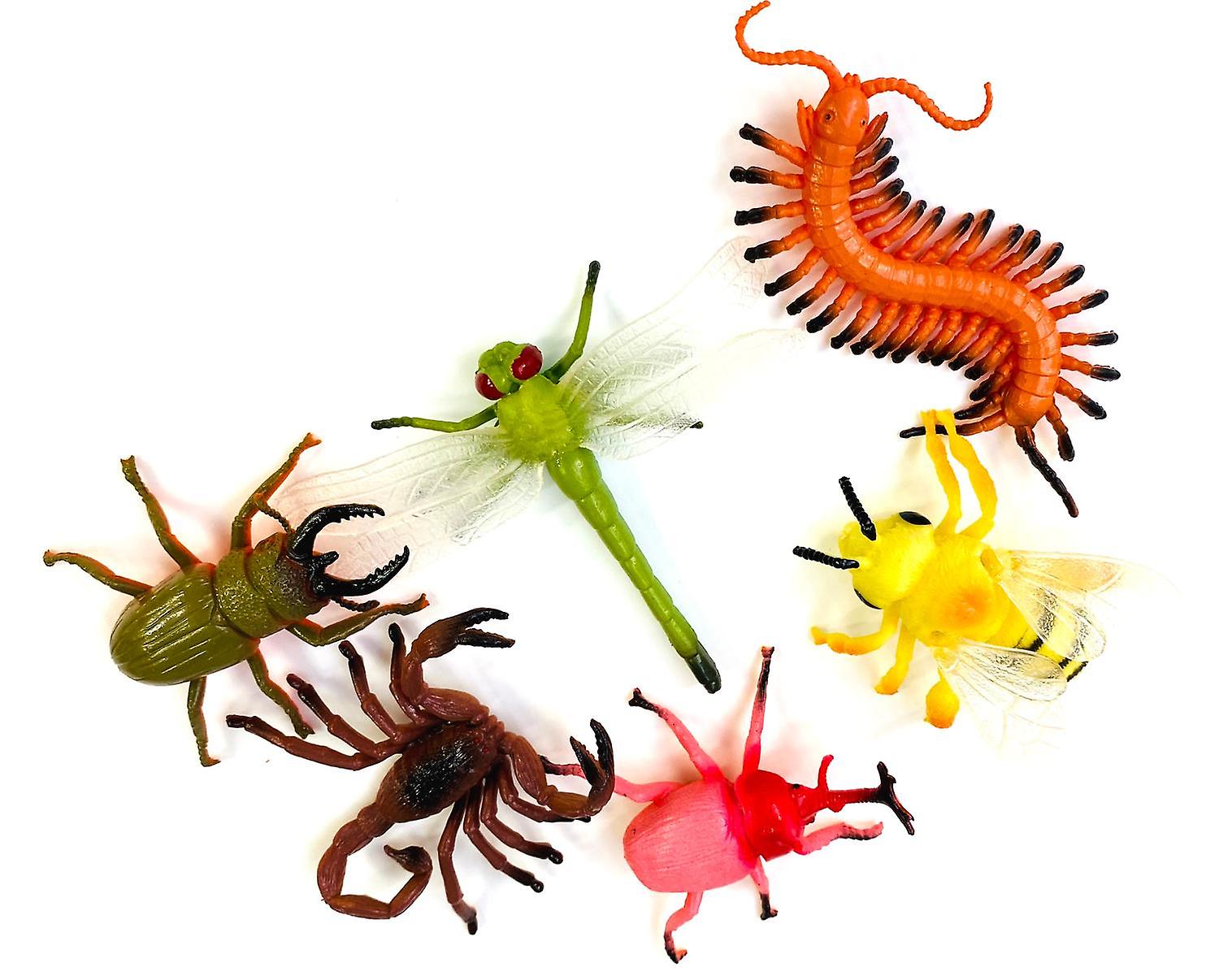 27pcs Toy Animals Figures Insects Dinosaurs Reptiles Birds Spiders 5-20cm