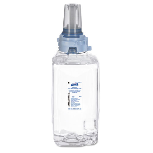 Gojo Purell Advanced Hand Sanitizer Foam | ADX-12 1200 mL Refill， Clear， 3