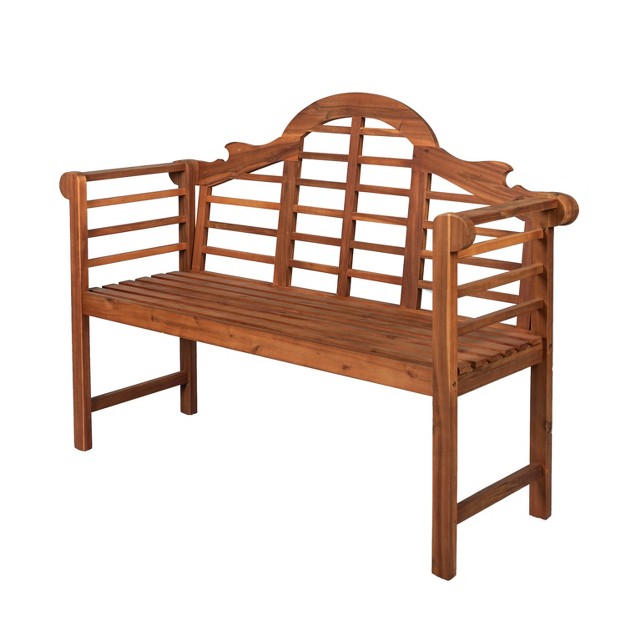 Lutyens 3 seat Arched Acacia Wood Outdoor Garden Patio Bench Jonathan Y