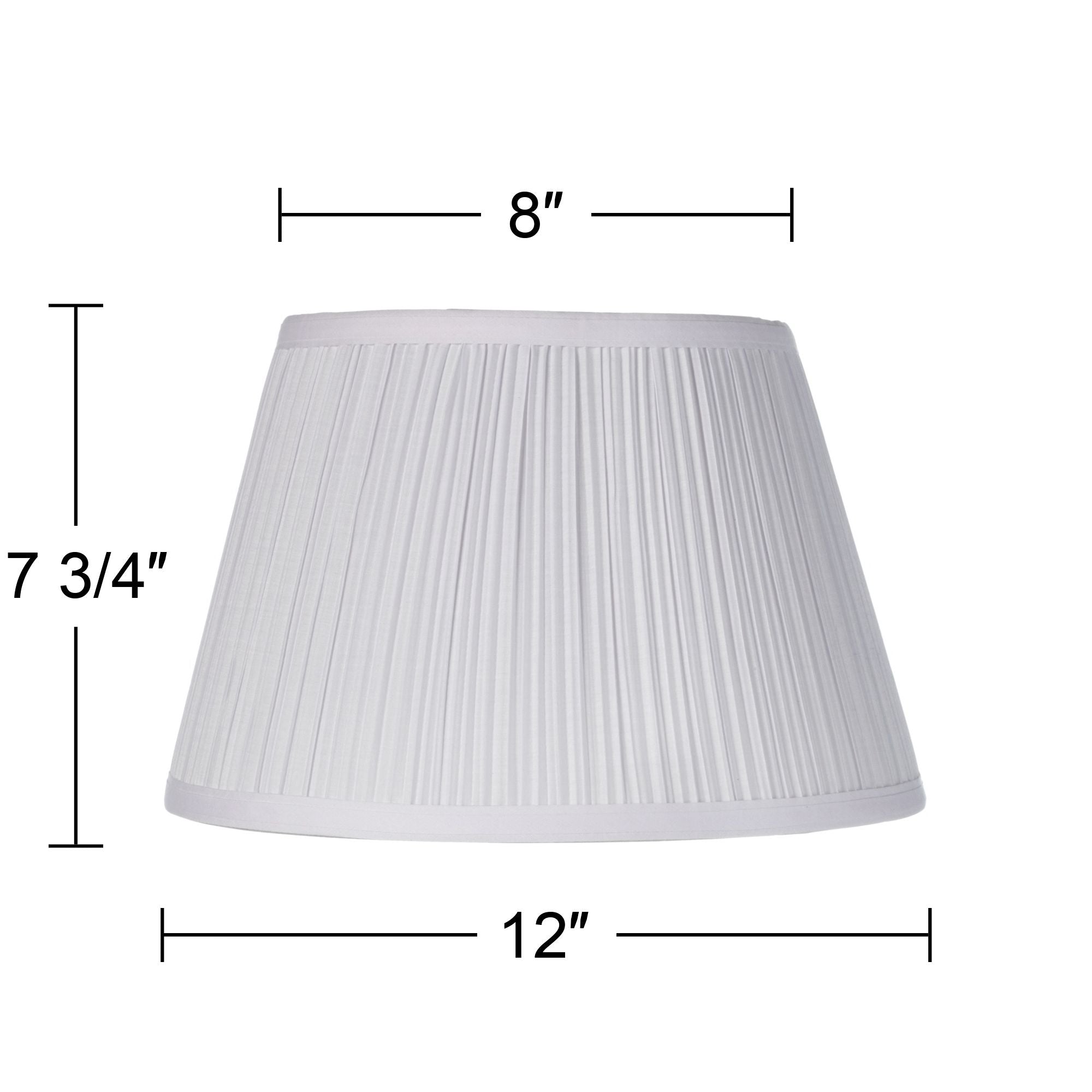 Brentwood Empire Lamp Shade White Mushroom Pleated Small 8