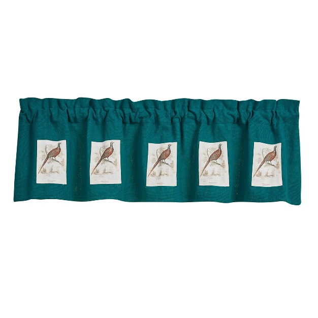 Park Designs Pheasant Run Lined Patch Valance 14 quot l