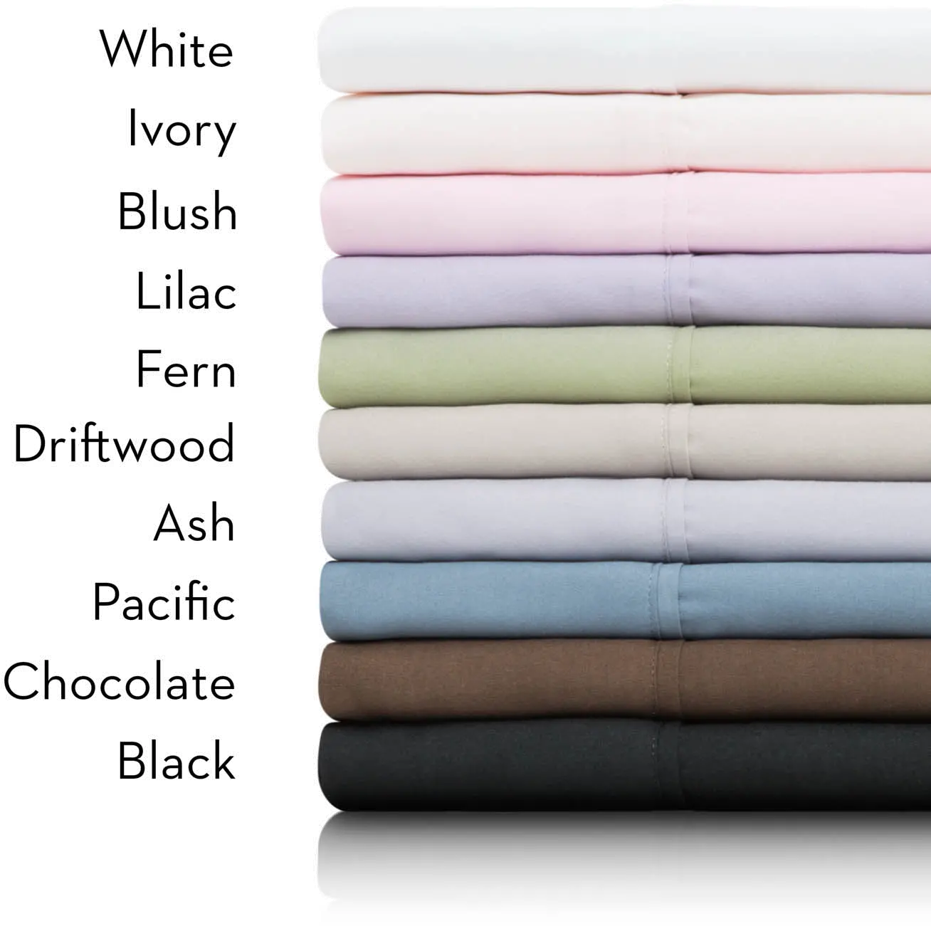 White Microfiber Full Size Sheet Set