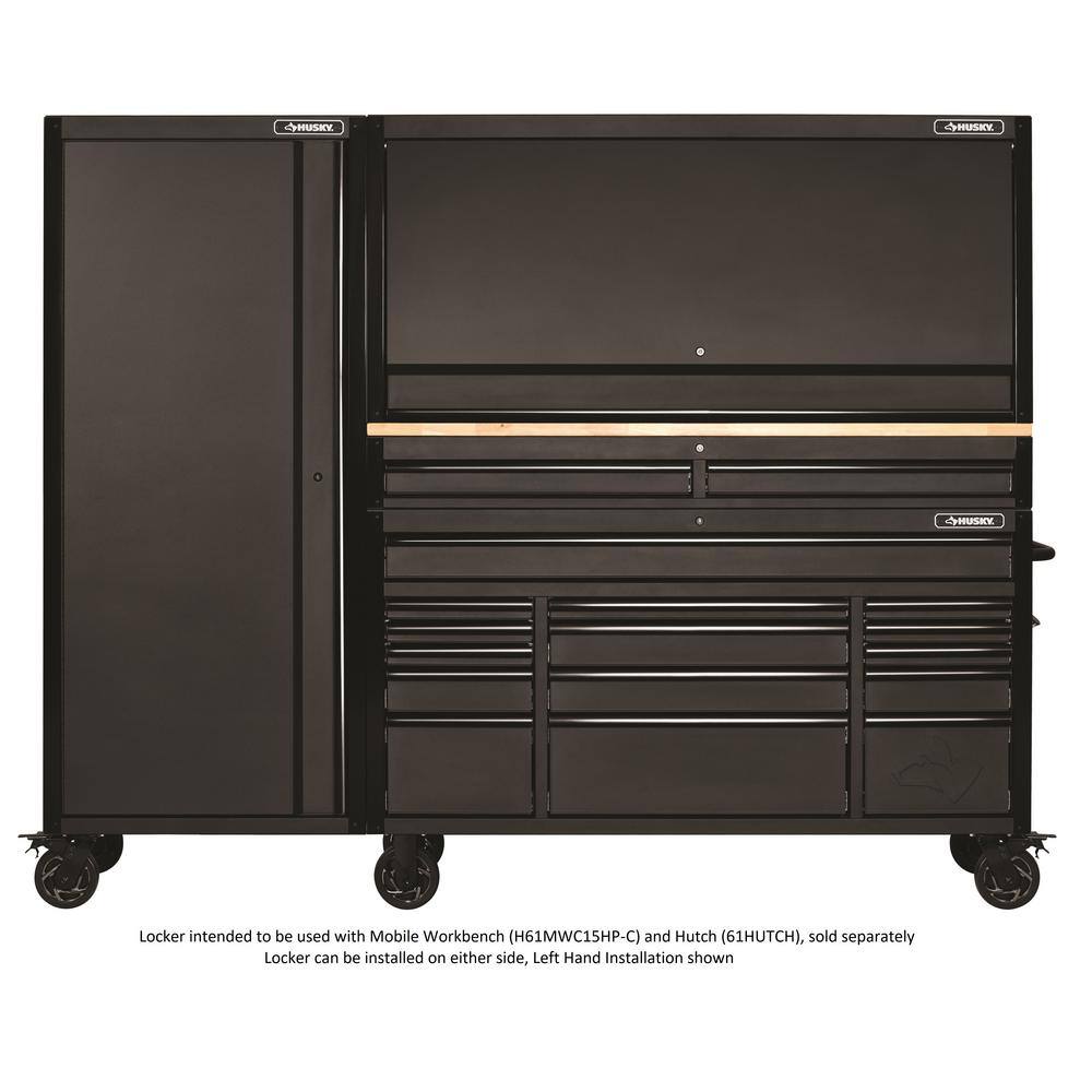 Husky Heavy-Duty 27.5 in. 4-Shelf Matte Black Rolling Side Tool Locker H27LOCKER4