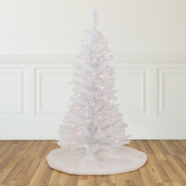 4' Prelit Rockport White Pine Artificial Christmas Tree