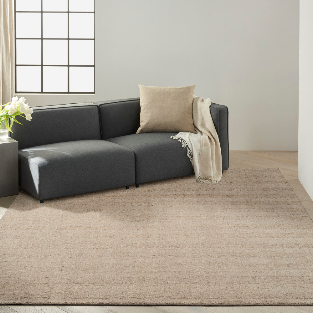 Calvin Klein Spun Beige Farmhouse Rug