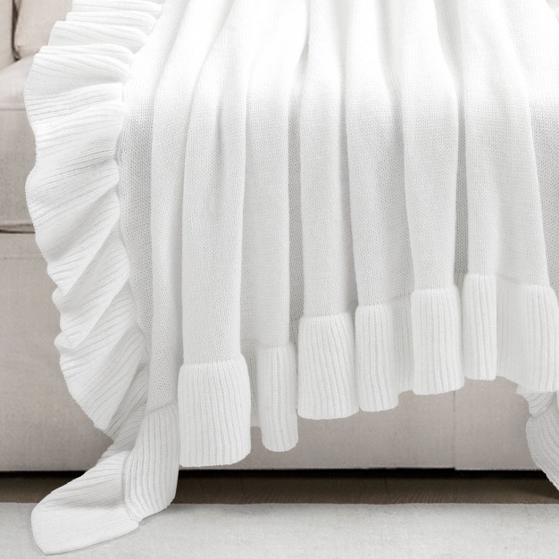 Reyna Soft Knitted Ruffle Throw Blanket Lush D cor