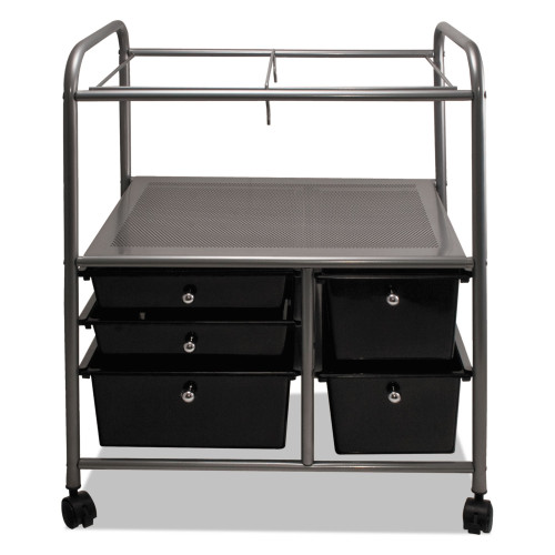 Advantus Letter/Legal File Cart with Five Storage Drawers， Metal， 5 Drawers， 21.63