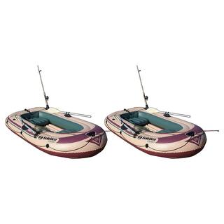 SWIMLINE Brown Solstice Voyager Inflatable 4-Person Leisure Boat Raft (2-Pack) 2 x 30400