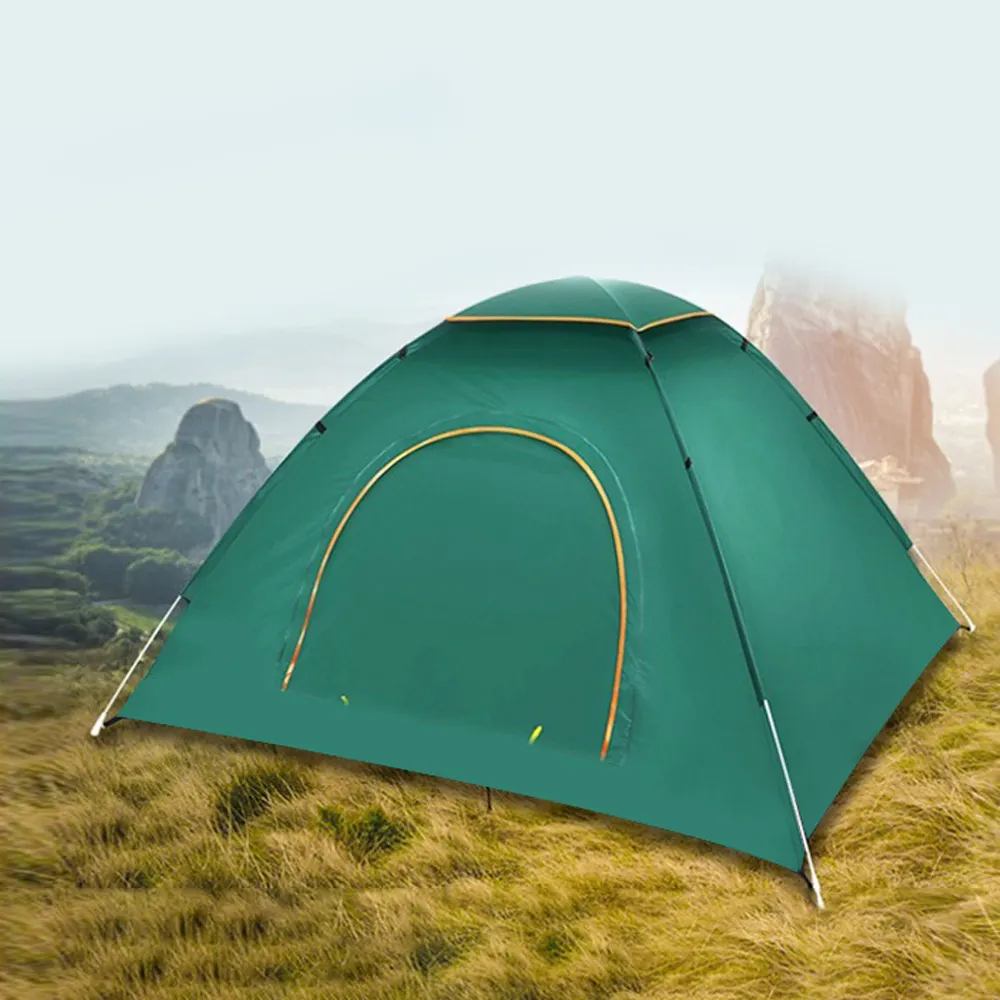 Wholesale Outdoor Quick Opening Rainproof Tent Hiking Portable 2 Doors Automatic Waterproof Wind Resistant Camping Tent