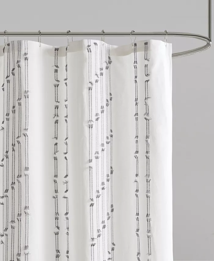 INK+IVY Kara 72 x 72 Cotton Jacquard Shower Curtain