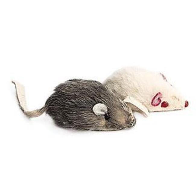 Plush Mice with Rattle and Catnip， 2 Count