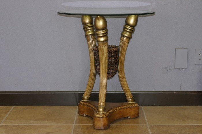 Madras Glass Top Accent Table   Traditional   Side Tables And End Tables   by Moretti  x27s Design Collection  INC  Houzz