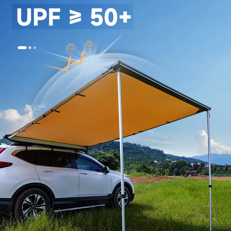 Vinyl Car Awning Rainproof Camping Retractable 4x4  Camping Car Awning Tent Car Roof Side Awning