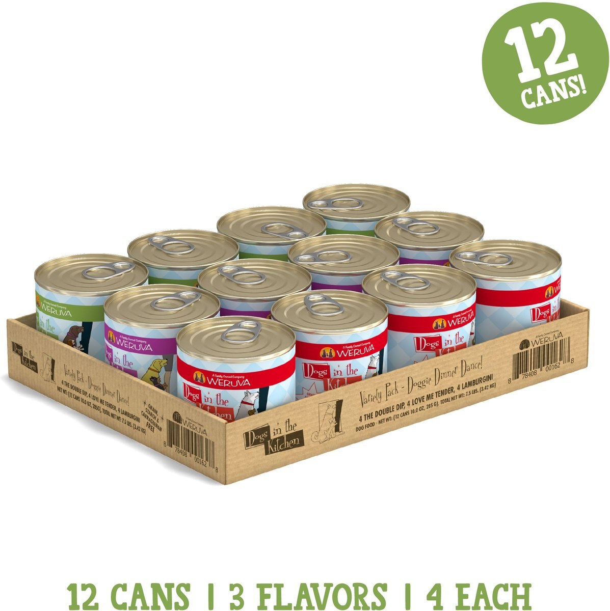 Weruva Dogs in the Kitchen Doggie Dinner Dance! Variety Pack Grain-Free Canned Dog Food