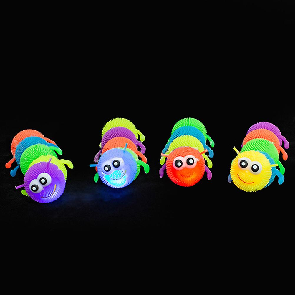 Glowing Puffer Toy Soft Caterpillar Toy Anti Stress Hair Caterpillar Toy for Kids