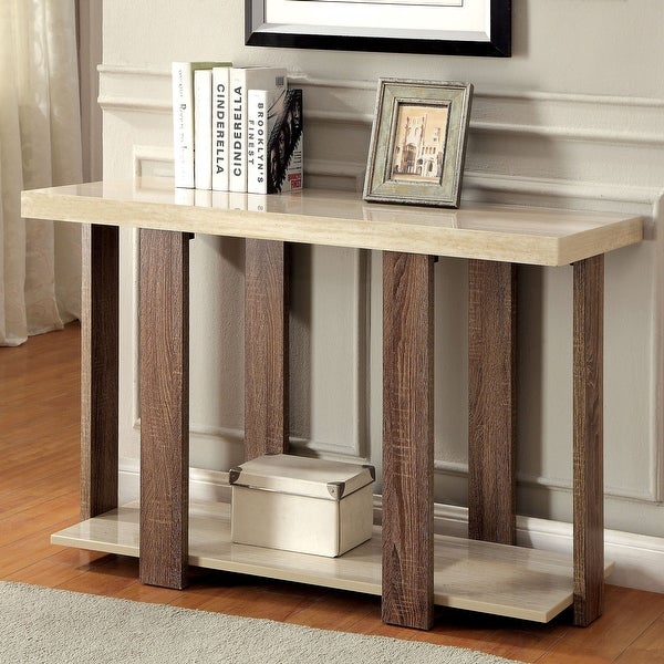 Furniture of America Pavy Modern 48-inch 1-shelf Rectangle Sofa Table