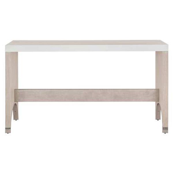 Solaria White and Natural Console Table