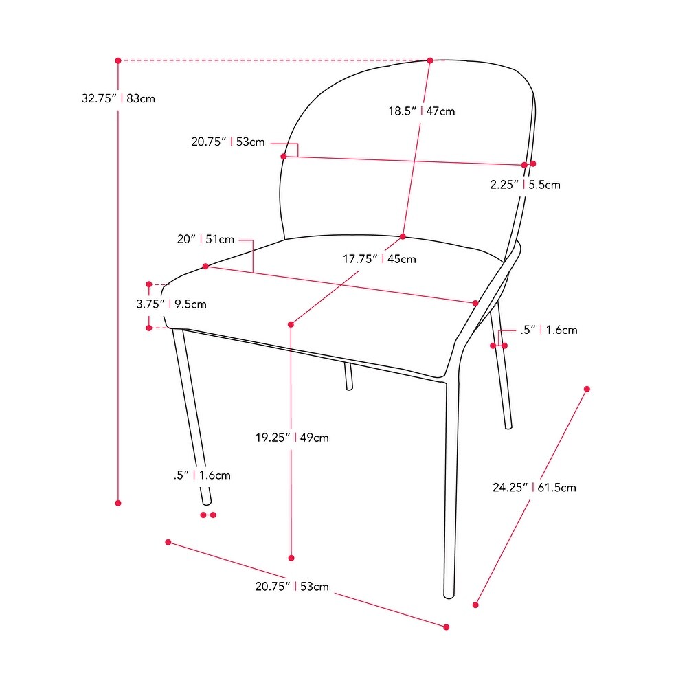 Blakeley High Back Upholstered Dining Chair  Set of 2