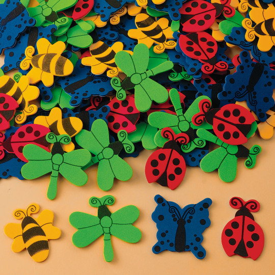 Color Splash! Foam Shapes w/ Adhesive   Bugs and B...