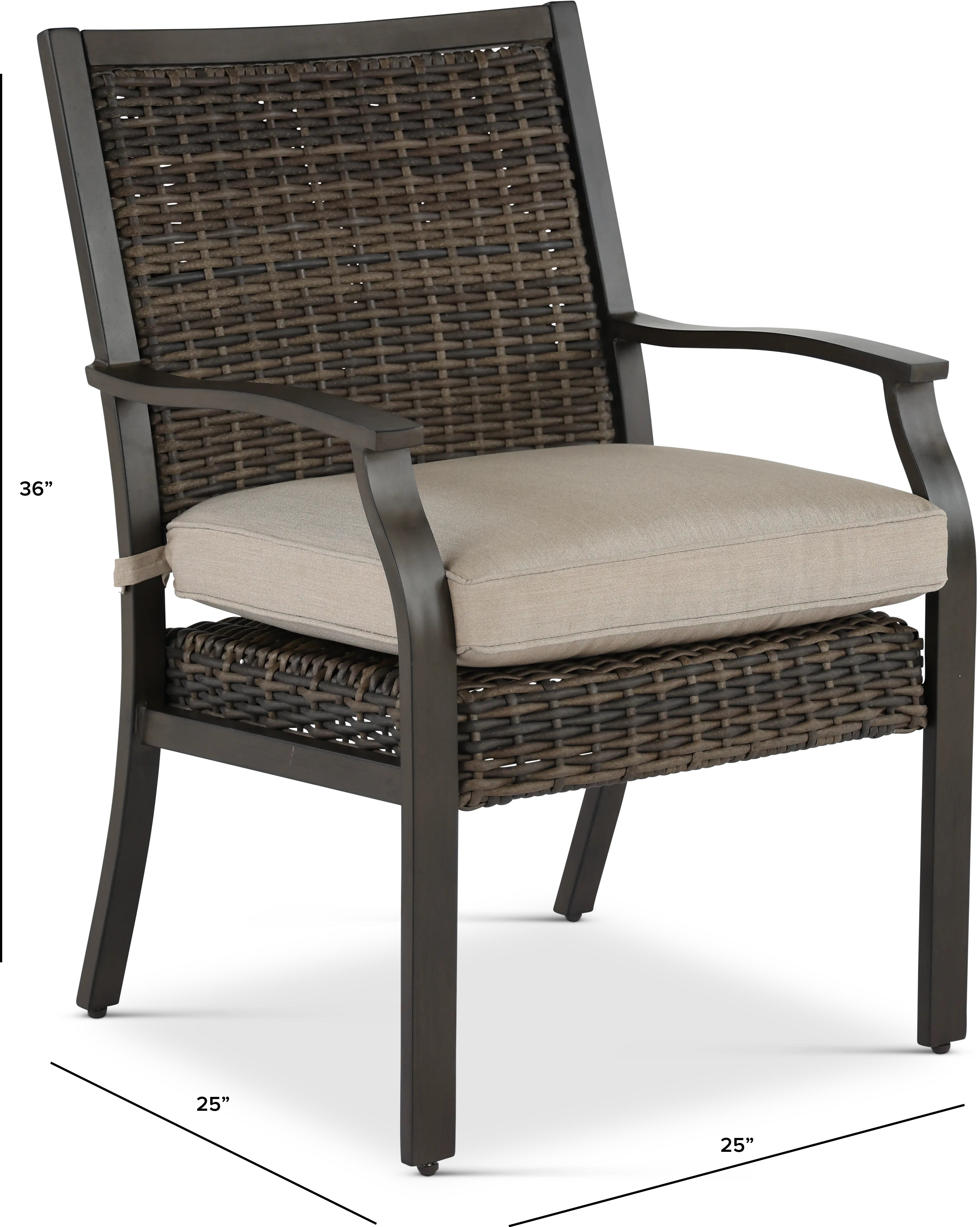 Trenton Brown Patio Dining Chair