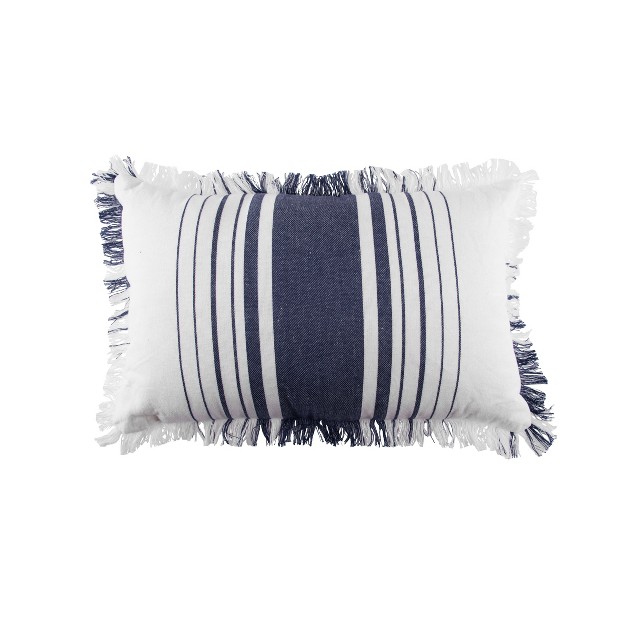 X 22 quot Nantucket Stripes Woven Throw Pillow