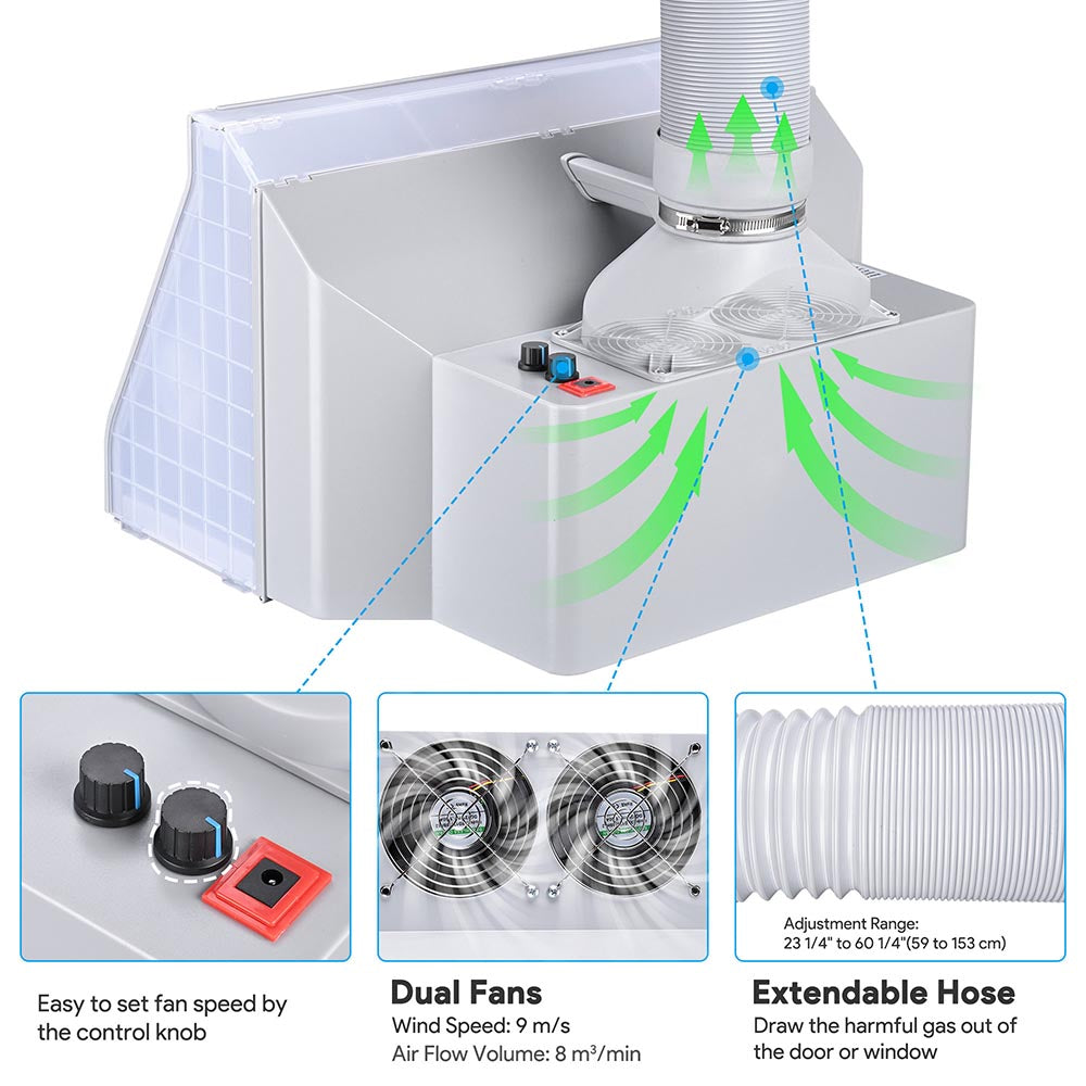 Yescom Portable Airbrush Hobby Spray Booth w/ Filter Fan Hose