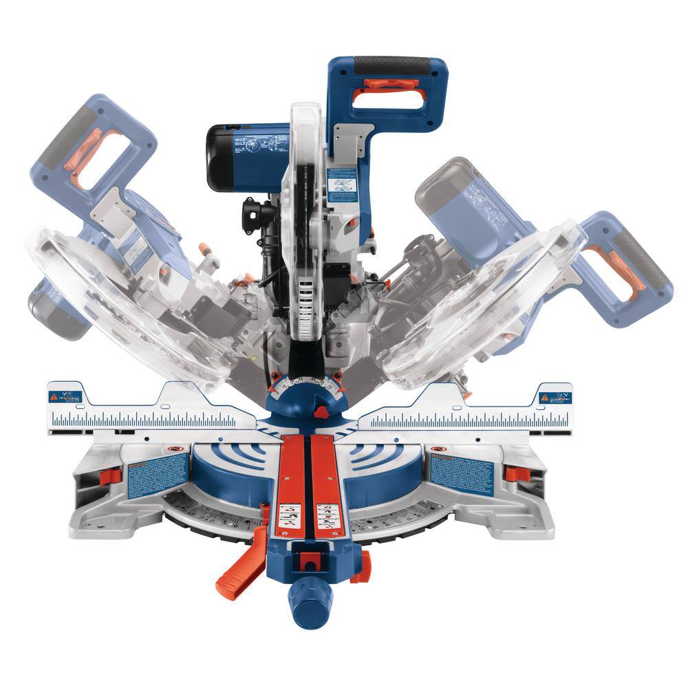 Bosch 15 Amp 12 in. Corded Dual-Bevel Sliding Glide Miter Saw with 60 Tooth Saw Blade GCM12SD