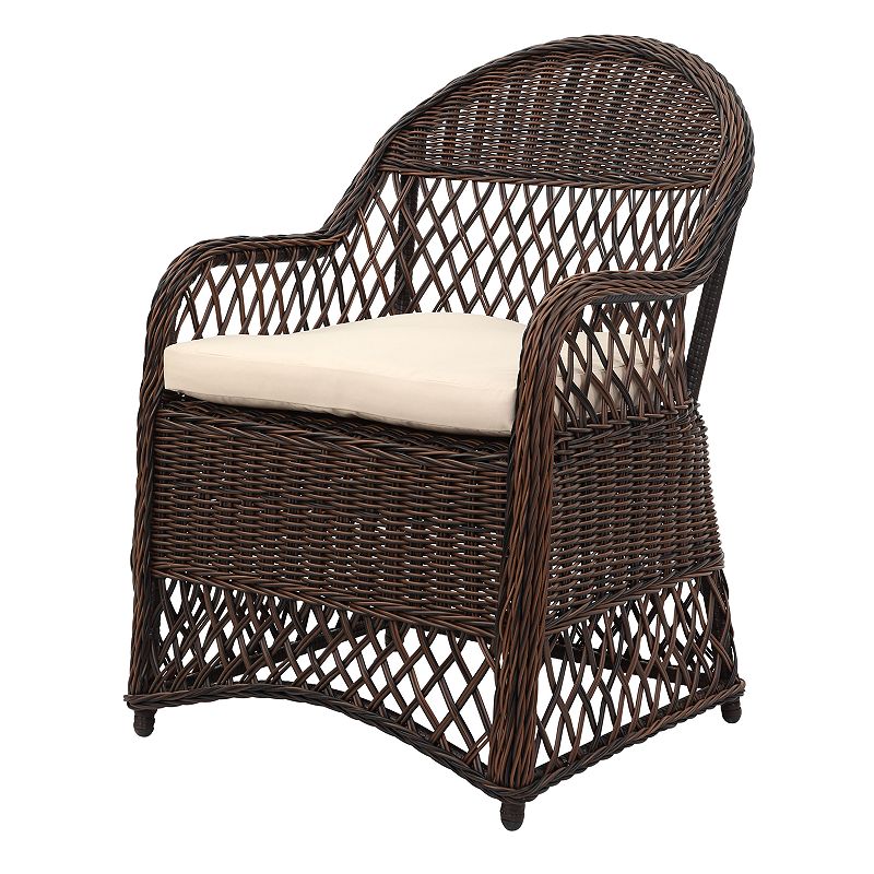 Safavieh Contemporary Indoor / Outdoor Wicker Arm Chair