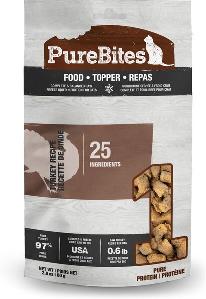 PureBites Turkey Freeze Dried Topper for Cats