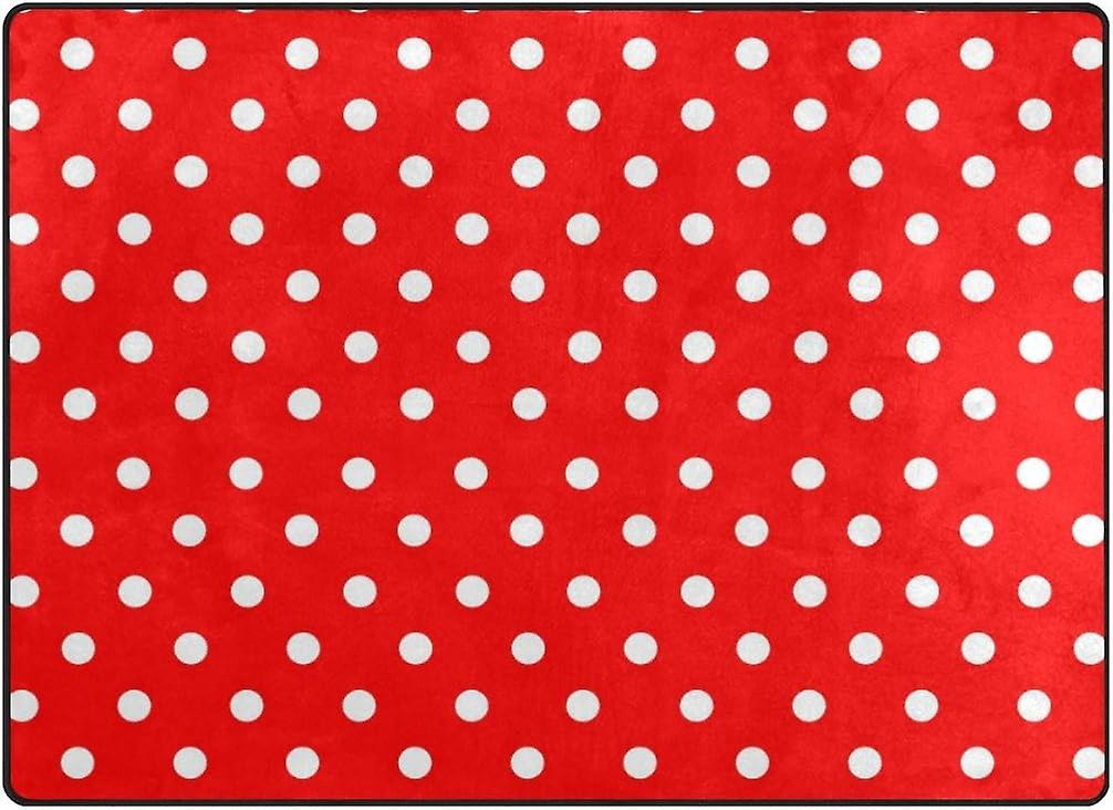 Polka Dot Pattern In Black And White Area Rug Carpet 31 X 20 Inch For Living Room Bedroom Decor For Kids Carpet Mat