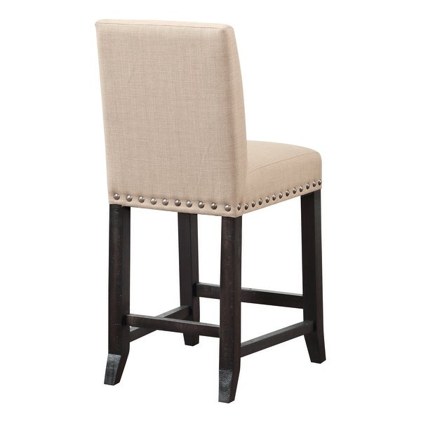 Yosemite Upholstered Kitchen Counter Stool in Cafe (set of 2)