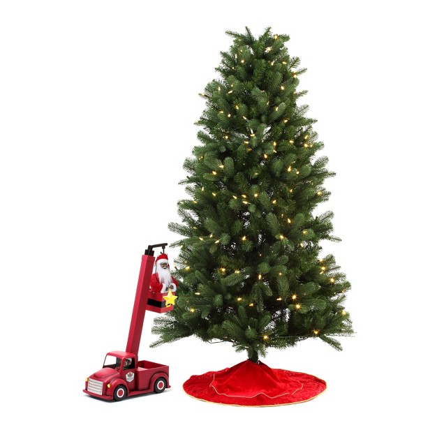 Santa Claus Cherry Picker Animated Musical Christmas Decoration