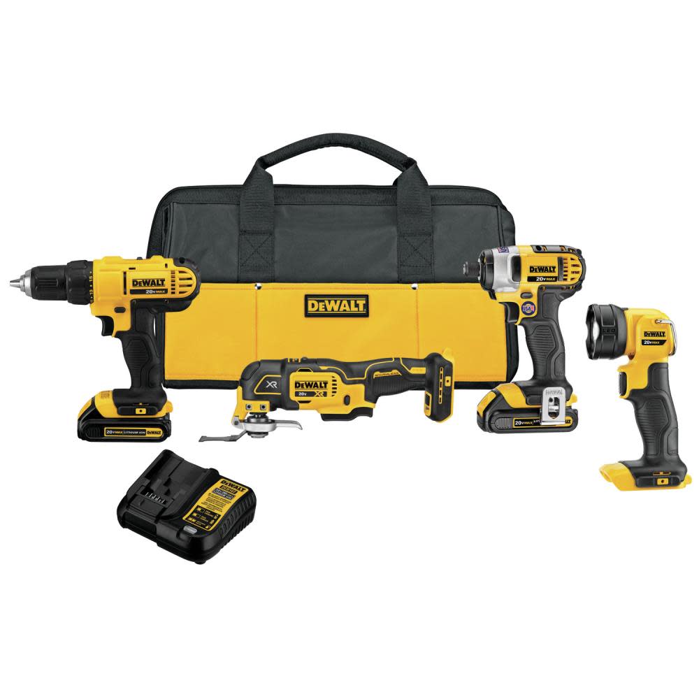 DEWALT 20V MAX 4pc Cordless Combo Kit