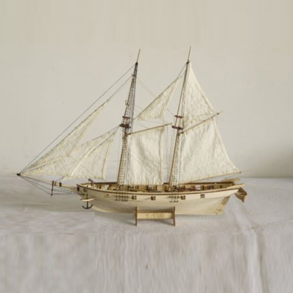 Carevas DIY Model Kits， Ship Assembly Model，Wooden Sailing Boat Scale Model Toys Gifts for Kids Adults