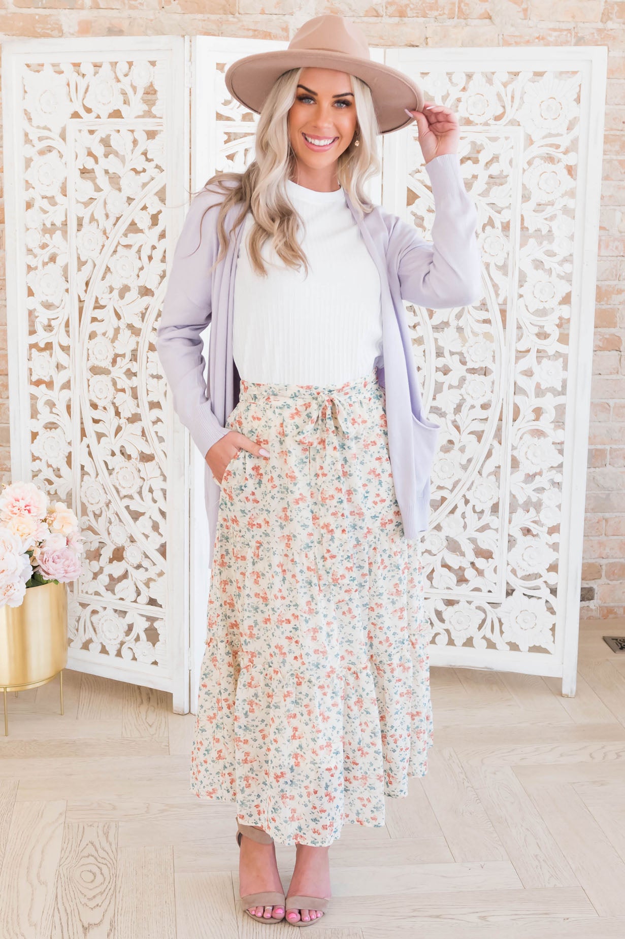 Waiting On Spring Modest Maxi Skirt