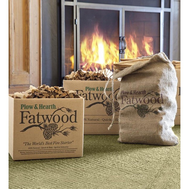 Plow amp Hearth Fatwood Fire Starter Resin Rich Pre split Kindling For Easily Starting Fires Pre split Kindling 35 Lb Box