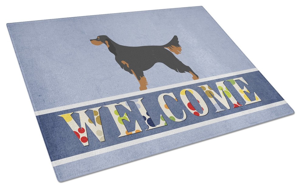 Gordon Setter Welcome Glass Cutting Board  Large   Contemporary   Cutting Boards   by the store  Houzz