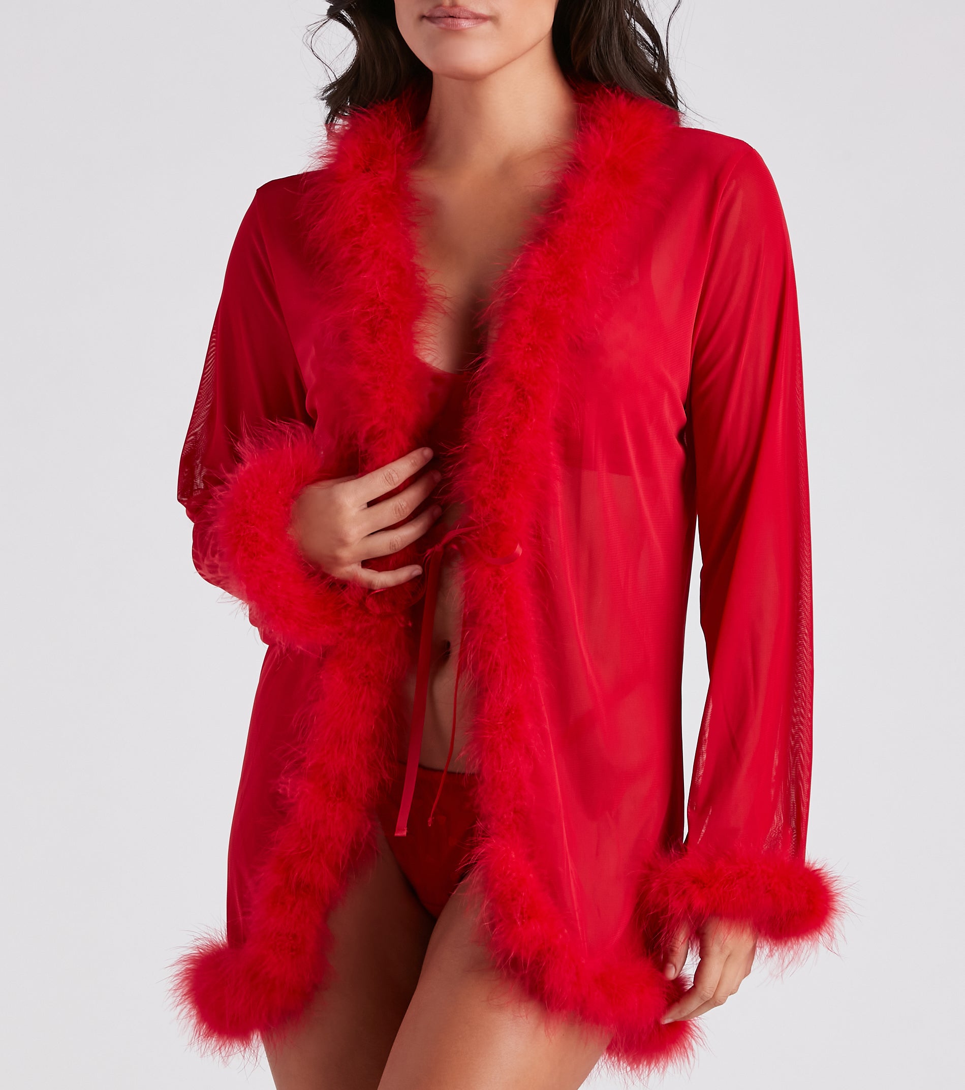 Forever Love Marabou Trim Robe