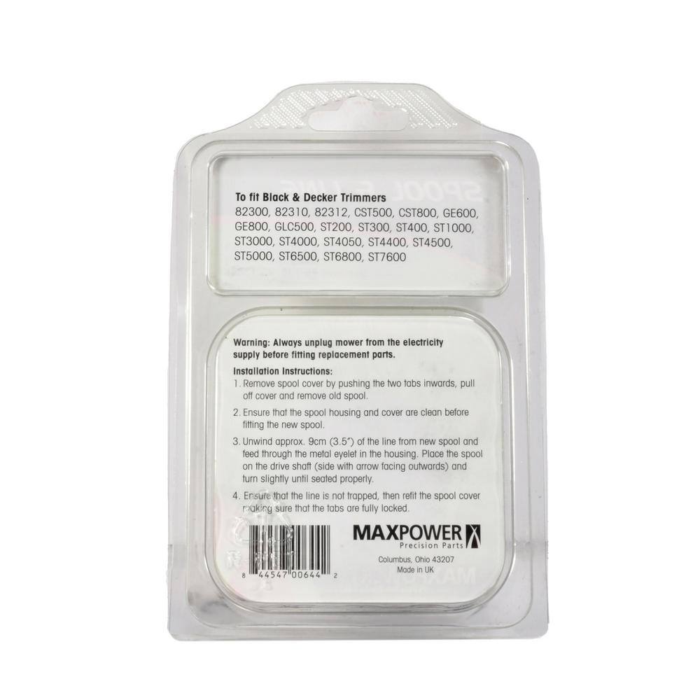 MaxPower Weed Trimmer Replacement Spool and Line for Black and Decker RS-136 332901