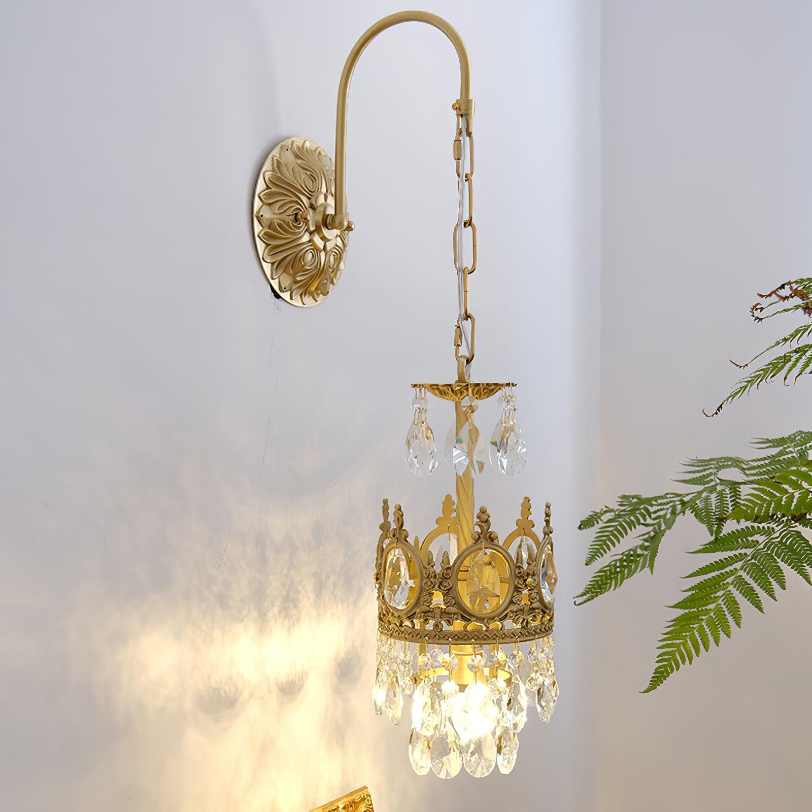 Crystal Crown Wall Light